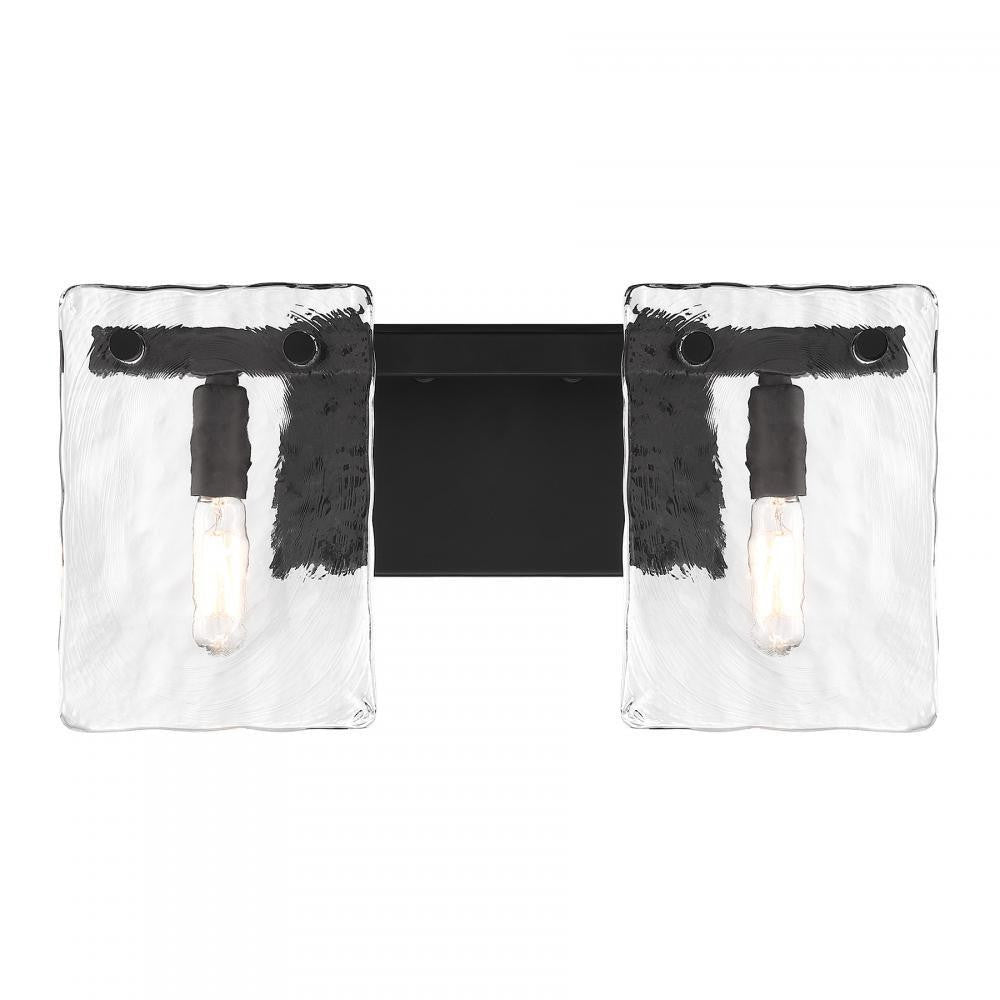 Savoy House Genry 2-Light Bathroom Vanity Light in Matte Black, Savoy House 8-8204-2-BK ALYJ7
