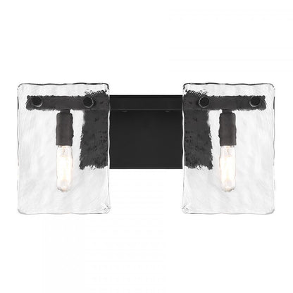 Savoy House Genry 2-Light Bathroom Vanity Light in Matte Black, Savoy House 8-8204-2-BK ALYJ7
