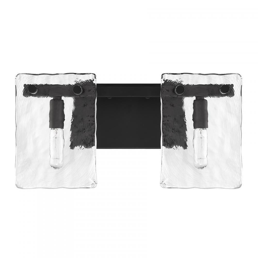 Savoy House Genry 2-Light Bathroom Vanity Light in Matte Black, Savoy House 8-8204-2-BK ALYJ7