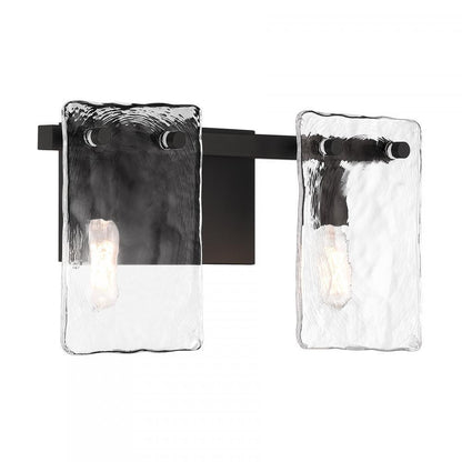Savoy House Genry 2-Light Bathroom Vanity Light in Matte Black, Savoy House 8-8204-2-BK ALYJ7