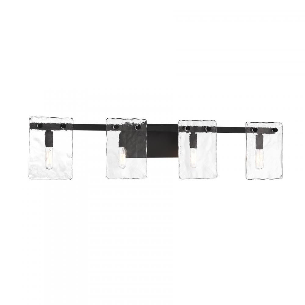 Savoy House Genry 4-Light Bathroom Vanity Light in Matte Black, Savoy House 8-8204-4-BK ALYJE