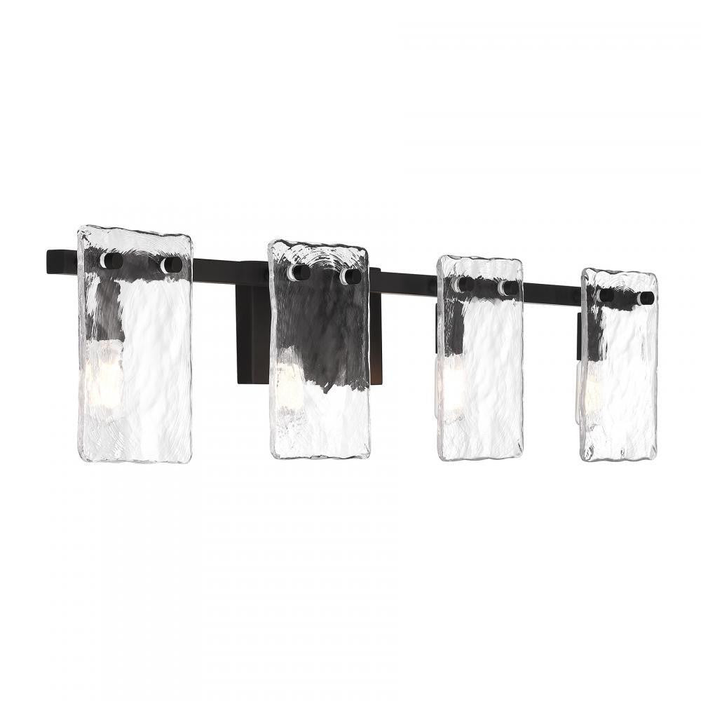 Savoy House Genry 4-Light Bathroom Vanity Light in Matte Black, Savoy House 8-8204-4-BK ALYJE
