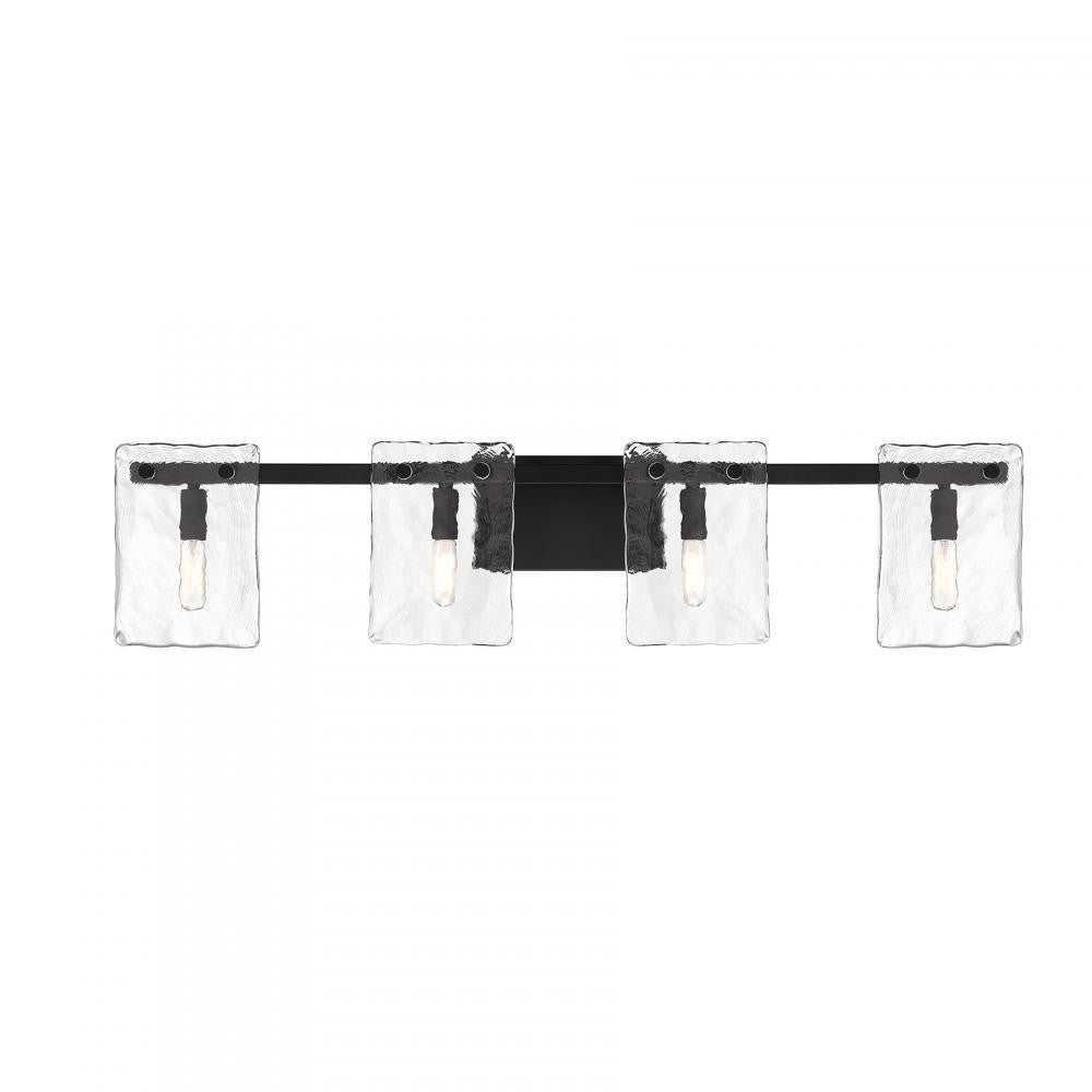 Savoy House Genry 4-Light Bathroom Vanity Light in Matte Black, Savoy House 8-8204-4-BK ALYJE