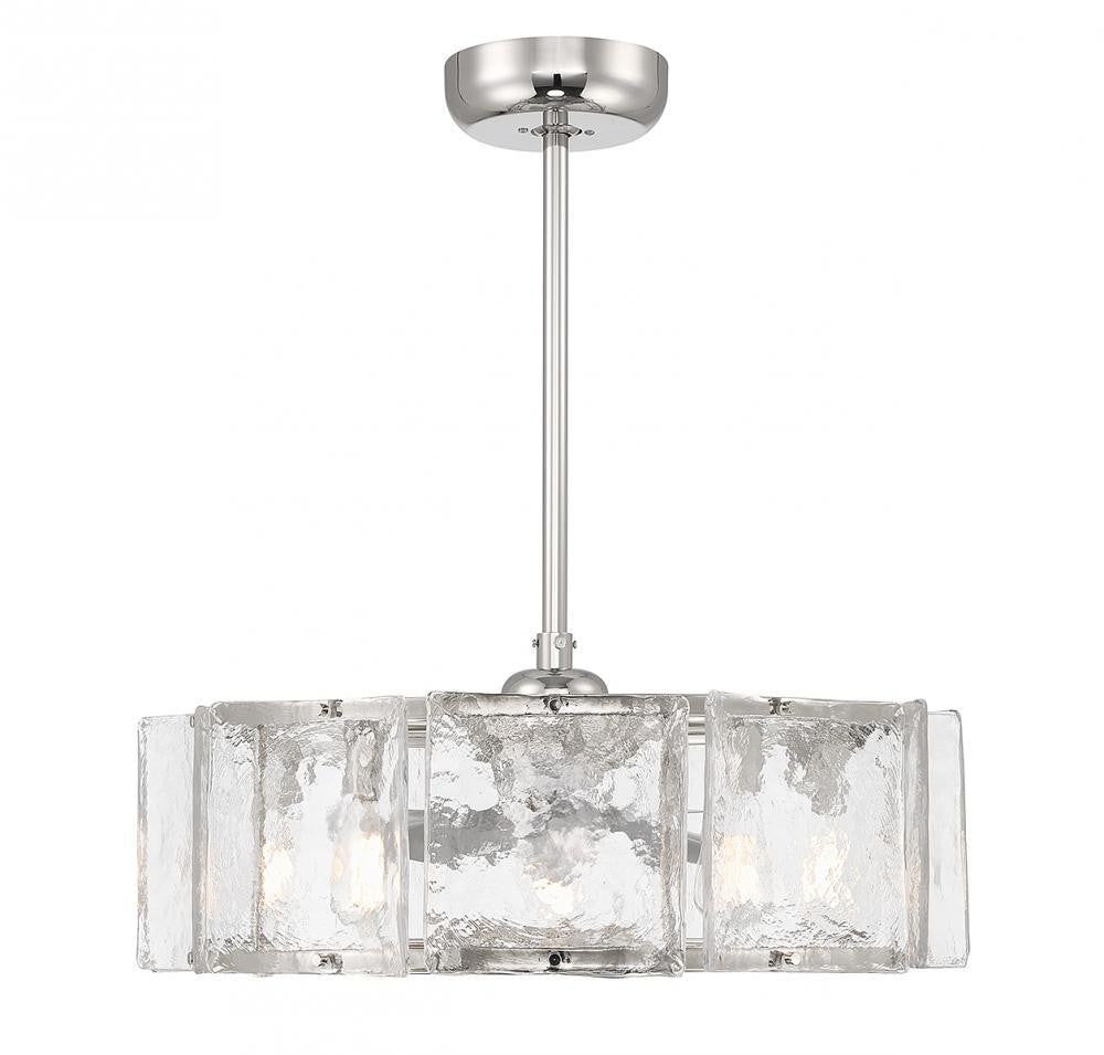 Savoy House Genry 5-Light LED Fan D'lier Polished Nickel