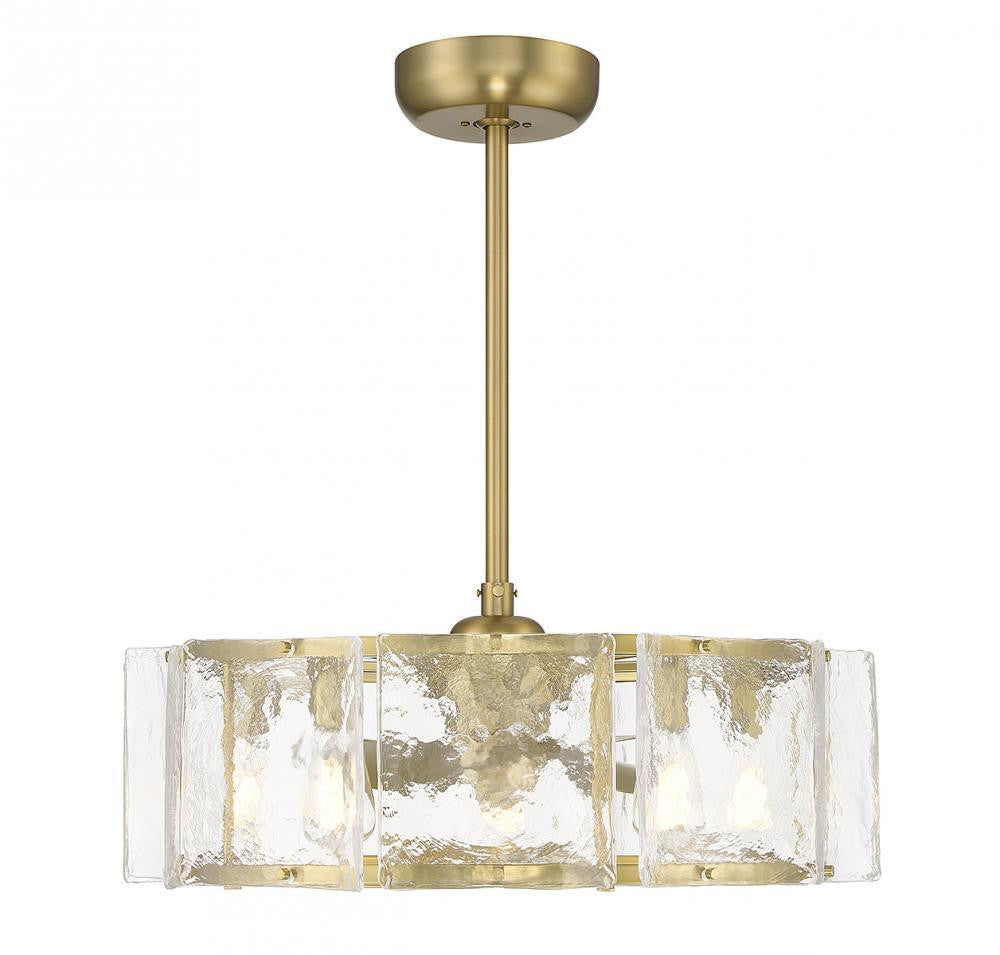 Savoy House Genry 5-Light LED Fan D'lier Warm Brass
