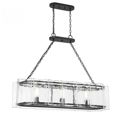 Savoy House Genry 3-Light Linear Chandelier Matte Black