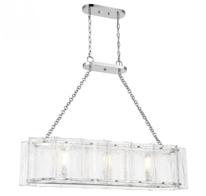 Savoy House Genry 3-Light Linear Chandelier Polished Nickel