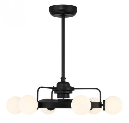 Savoy House Gibson 7-Light Fan D'Lier Matte Black