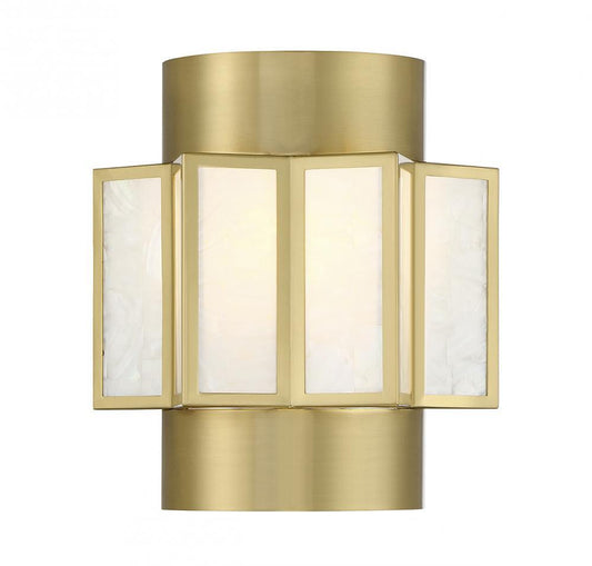 Savoy House Gideon 11-in Wall Sconce Warm Brass