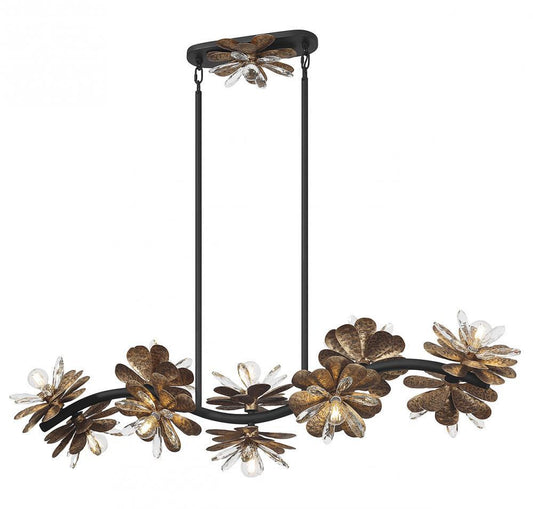 Savoy House Giselle 10-Light Linear Chandelier Delphine