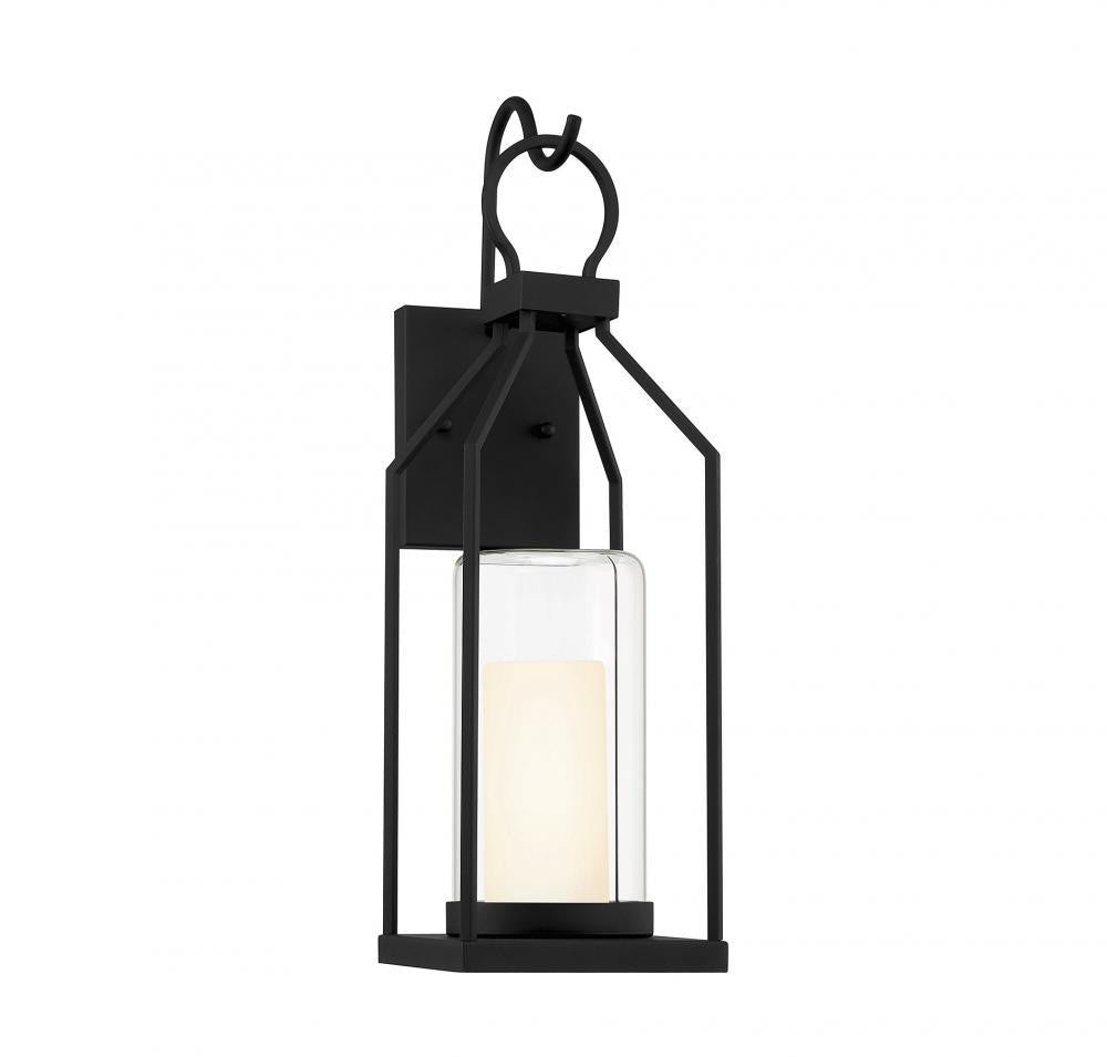 Savoy House Hamilton 21-in Outdoor Wall Lantern Matte Black