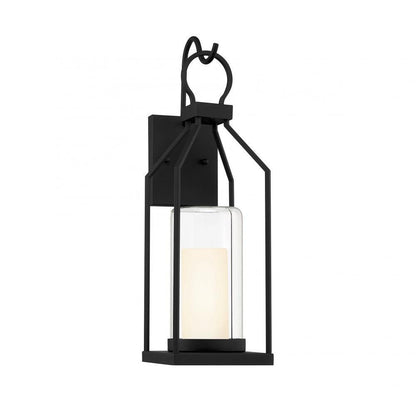 Savoy House Hamilton 21-in Outdoor Wall Lantern Matte Black