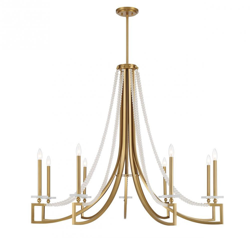 Savoy House Helen 9-Light Chandelier Warm Brass
