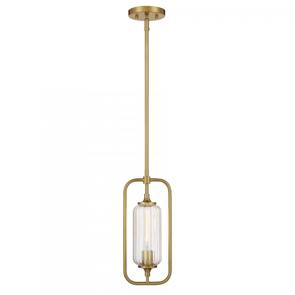 Savoy House Holton 1-Light Mini-Pendant Warm Brass