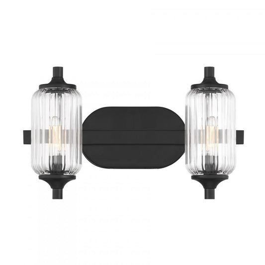 Savoy House Holton 2-Light Bathroom Vanity Light Matte Black