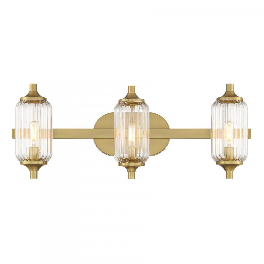 Savoy House Holton 3-Light Bathroom Vanity Light Warm Brass