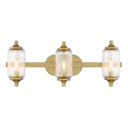 Savoy House Holton 3-Light Bathroom Vanity Light Warm Brass