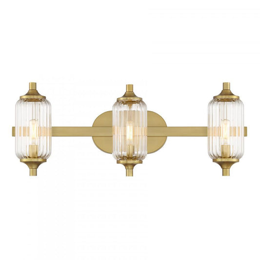 Savoy House Holton 3-Light Bathroom Vanity Light Warm Brass