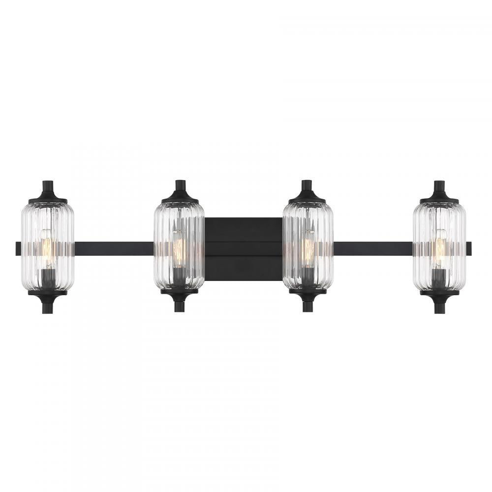 Savoy House Holton 4-Light Bathroom Vanity Light Matte Black