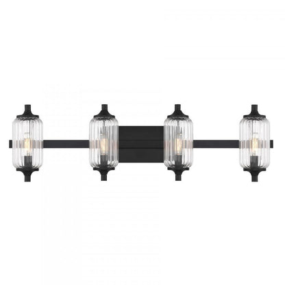 Savoy House Holton 4-Light Bathroom Vanity Light Matte Black