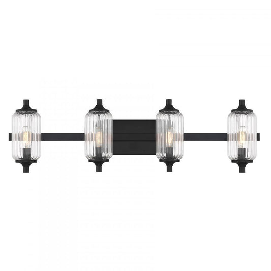 Savoy House Holton 4-Light Bathroom Vanity Light Matte Black