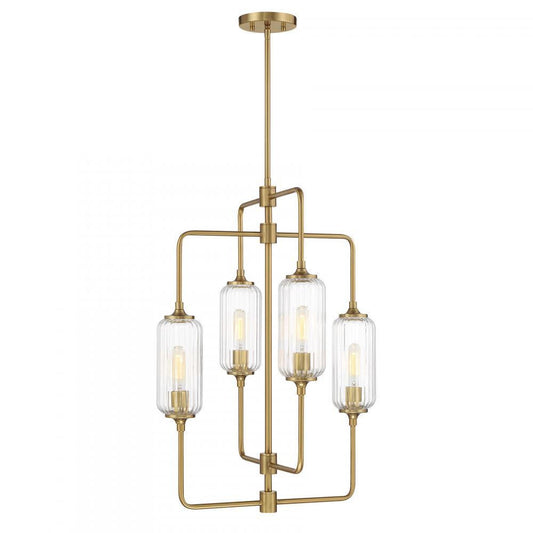 Savoy House Holton 4-Light Chandelier Warm Brass