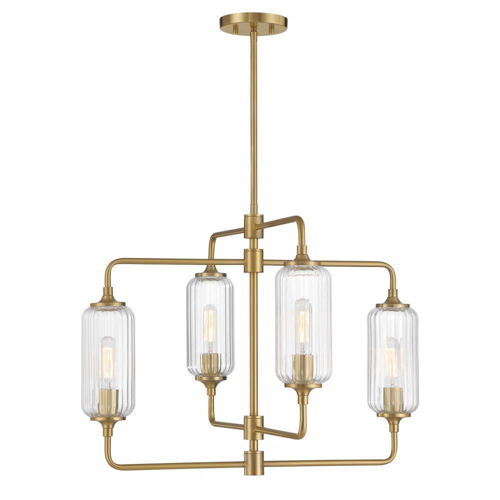 Savoy House Holton 4-Light Chandelier Warm Brass