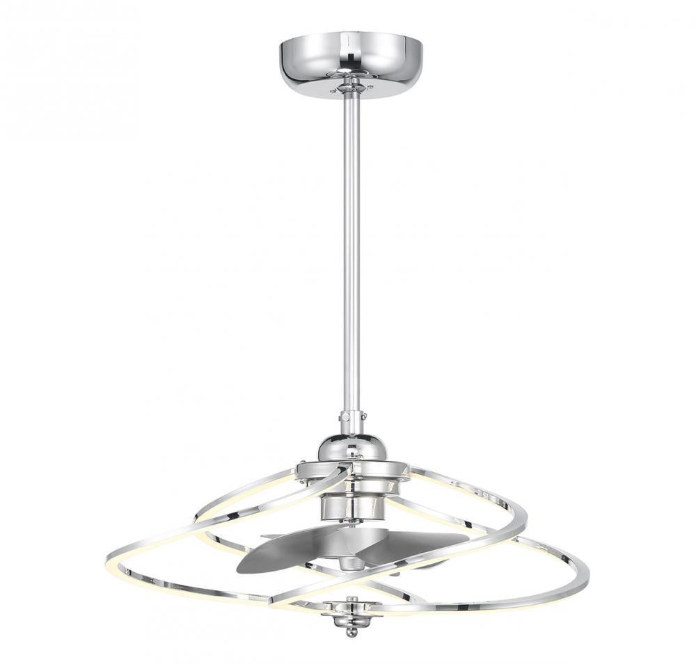 Savoy House Hydra LED Fan D'Lier Polished Chrome