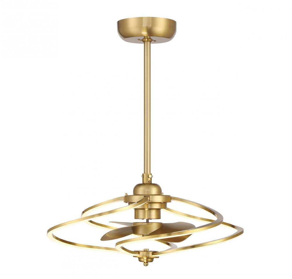 Savoy House Hydra LED Fan D'Lier Warm Brass