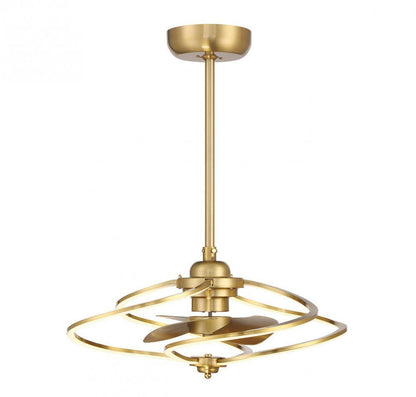 Savoy House Hydra LED Fan D'Lier Warm Brass