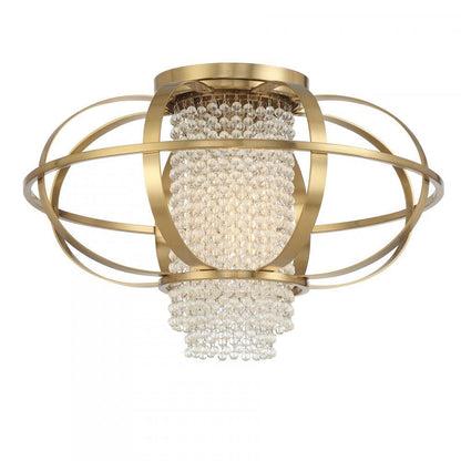 Savoy House Idlewild 1-Light Ceiling Light Warm Brass