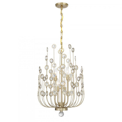Savoy House Irina 4-Light Chandelier Noble Brass