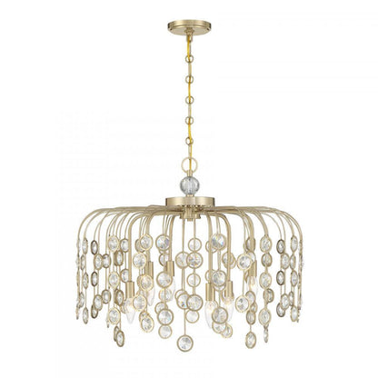 Savoy House Irina 6-Light Chandelier Noble Brass