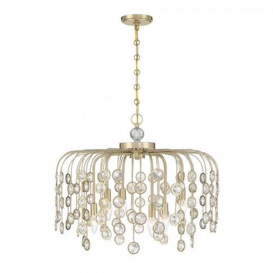 Savoy House Irina 6-Light Chandelier Noble Brass