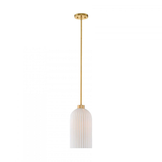 Savoy House Isla Blanca 1-Light Pendant Warm Brass