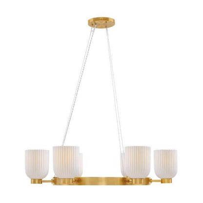 Savoy House Isla Blanca 6-Light Chandelier Warm Brass