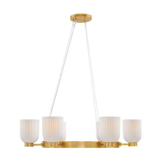 Savoy House Isla Blanca 6-Light Chandelier Warm Brass