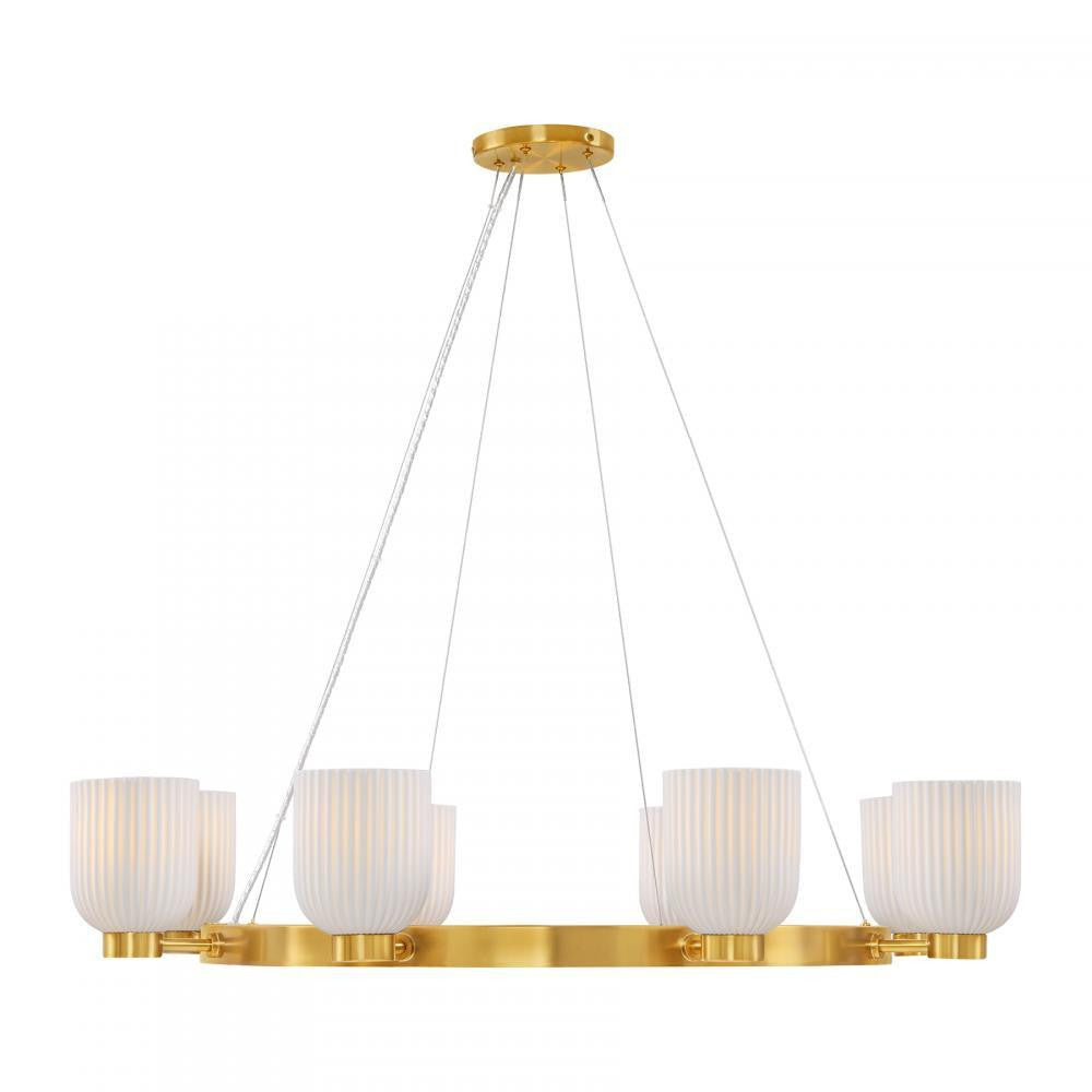 Savoy House Isla Blanca 8-Light Chandelier Warm Brass