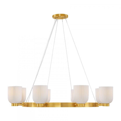 Savoy House Isla Blanca 8-Light Chandelier Warm Brass