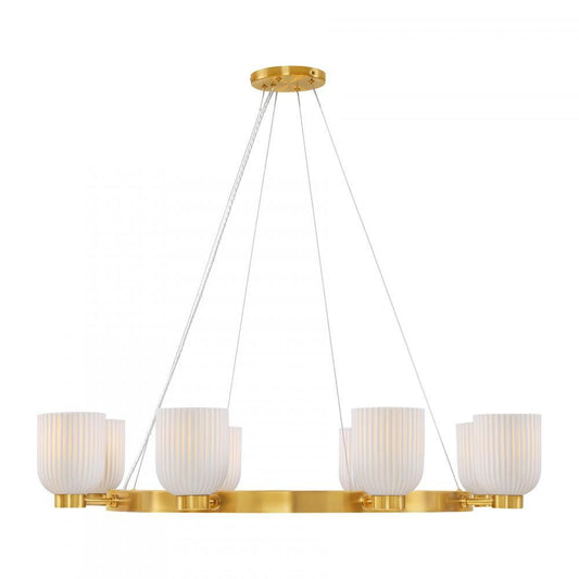 Savoy House Isla Blanca 8-Light Chandelier Warm Brass