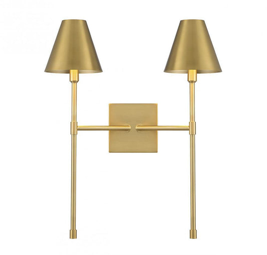 Savoy House Jefferson 2-Light Wall Sconce Warm Brass