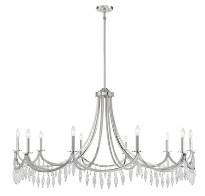 Savoy House Kameron 10-Light Chandelier Polished Nickel
