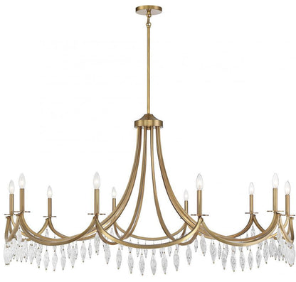 Savoy House Kameron 10-Light Chandelier Warm Brass