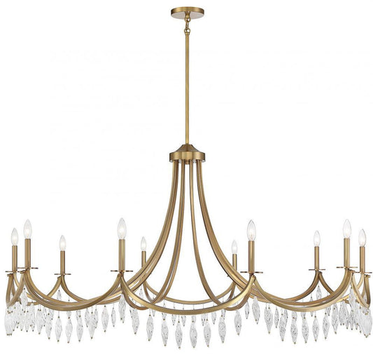 Savoy House Kameron 10-Light Chandelier Warm Brass