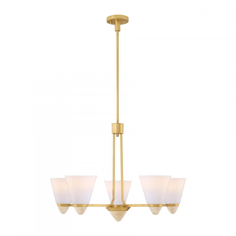 Savoy House Kohlman 5-Light Chandelier Warm Brass