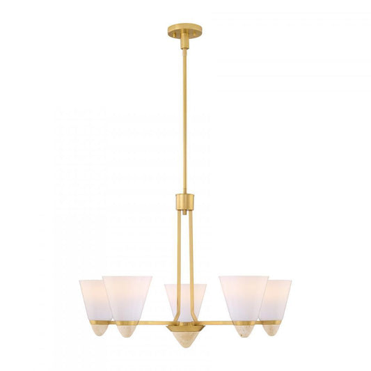 Savoy House Kohlman 5-Light Chandelier Warm Brass