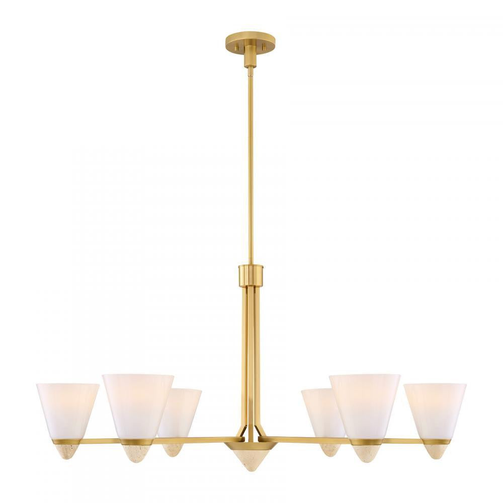 Savoy House Kohlman 6-Light Chandelier Warm Brass