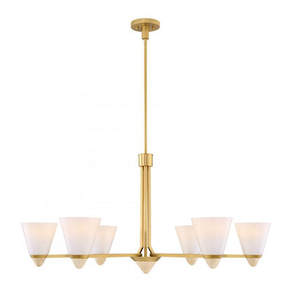 Savoy House Kohlman 6-Light Chandelier Warm Brass