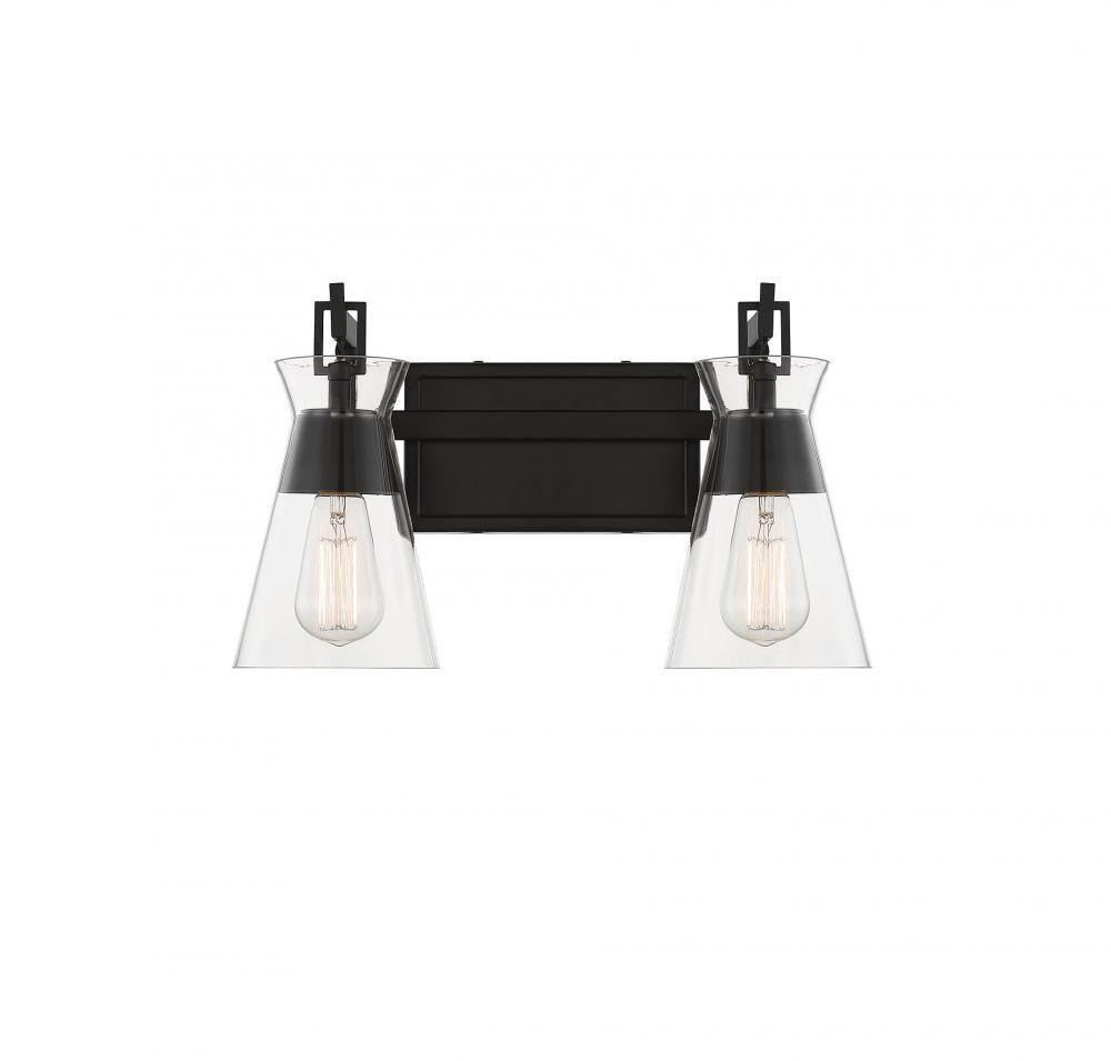 Savoy House Lakewood 2-Light Bath Vanity Matte Black