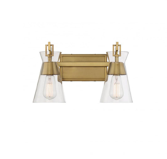 Savoy House Lakewood 2-Light Bath Vanity Warm Brass